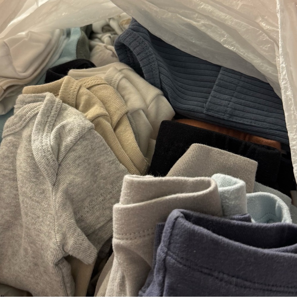 BUNDLE!!! NB & 0-3m Cloud Island Gray and Cream Pajama Sets Soft Sleepwear